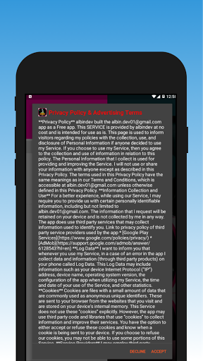Anteprima dell'app
