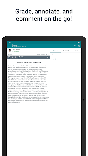 Screenshot of Canvas Teacher