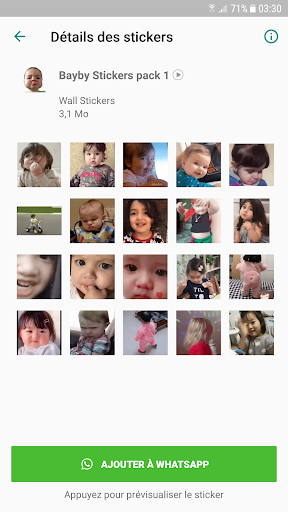 Cute Babies Stickers Animated Screen 2