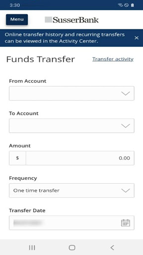 Susser Bank Mobile Screen 3