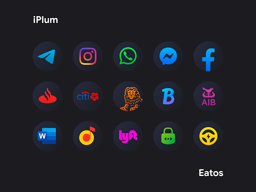 iPear Black - Round Icon Pack