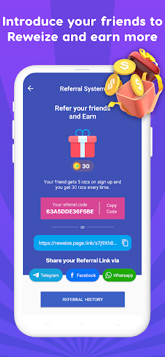 Reweize: Earn Rewards Screen 3