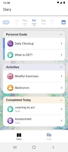 Android application Thrive screenshort