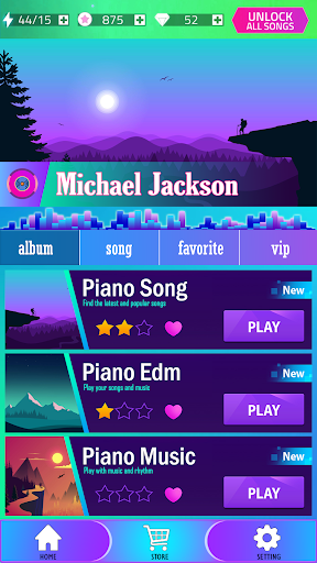 Android application Michael Jackson Piano Game screenshort