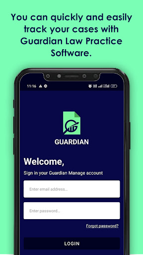 Android application Guardian Legal Platform screenshort