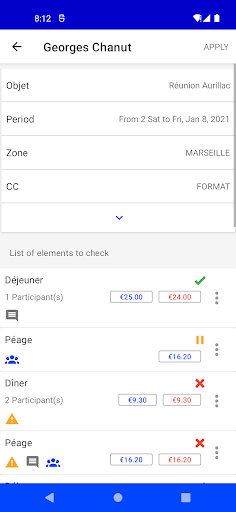 Validate reports and missions Screen 2