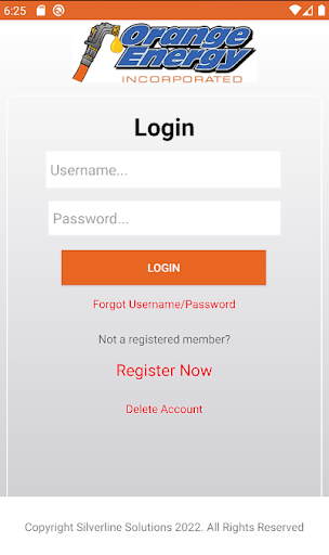 Android application Orange Energy Oil screenshort