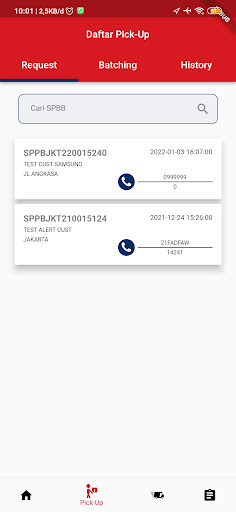 Pandu Logistics Courier Screen 2