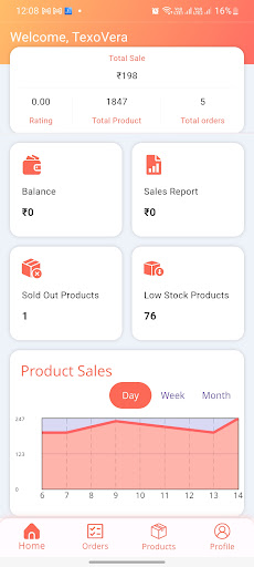 Android application ClickedBY Seller App screenshort