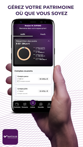 Android application Natixis Wealth Management screenshort