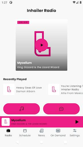 Android application Inhailer Radio screenshort