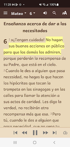 Screenshot of Spanish NTV Bible