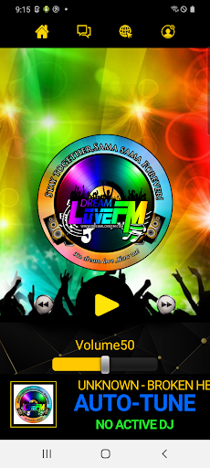 Android application DreamloveFM screenshort