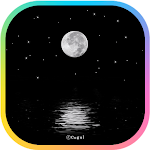 Cover Image of Download 카카오톡 테마 - 밤하늘_물에 비친 달  APK