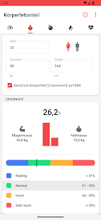 BMI Rechner Screenshot