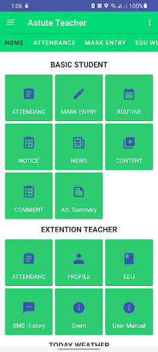 Android application ASTUTE Teacher screenshort