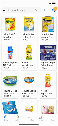 Android application Força de Vendas - VenddorShop screenshort