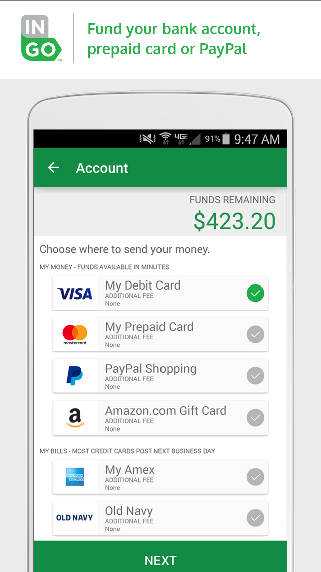 Android application Ingo Money App – Cash Checks screenshort