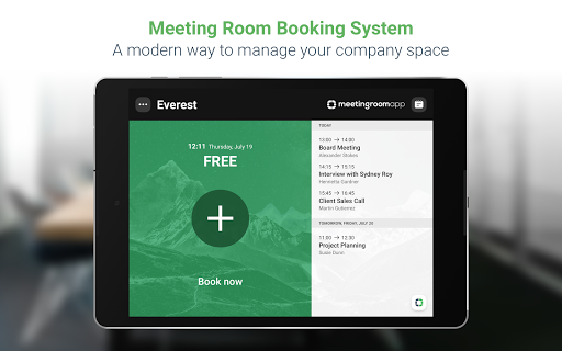 Android application MeetingRoomApp Booking System screenshort