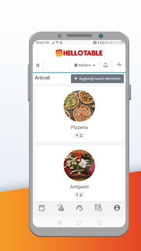 Android application HelloTable screenshort