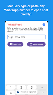WhatsFleet - Chat W/O saving