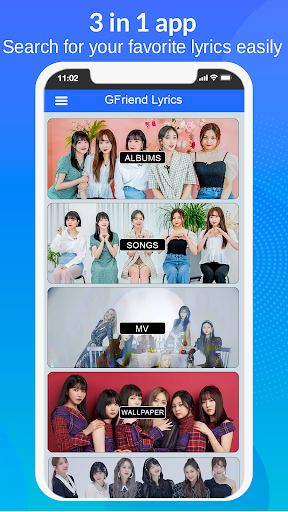 Android application GFriend (여자친구) All Lyrics screenshort