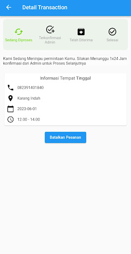 Android application SaLin (Sampah Online) screenshort