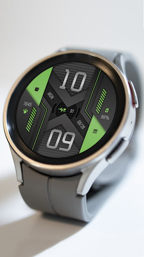 Geometric Green For Wear OS Screen 2