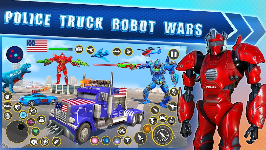 Game robot truk polisi 2.0.0 APK + Mod (Unlimited money) untuk android