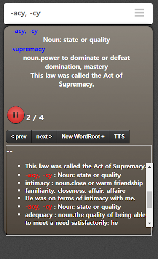 English etymology wordlist