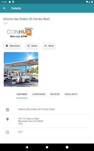 Screenshot of Bitcoin ATM Map – CoinATMRadar