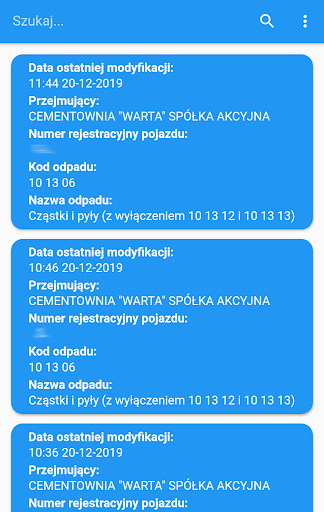 Warta BDO - Potwierdź transpor Screen 2