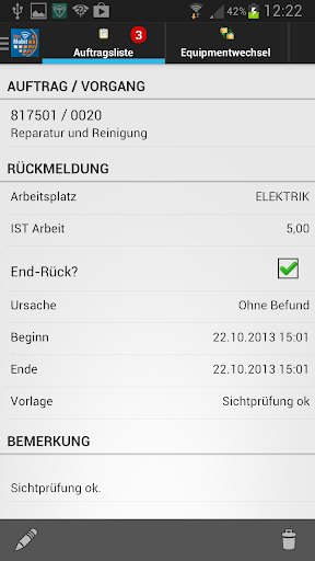 itmMobil@EAM Screen 3
