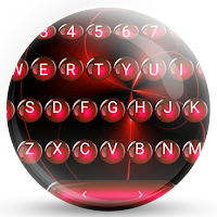 Keyboard Theme Spheres Red