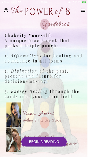 Android application Chakra Oracle Cards: The Power screenshort