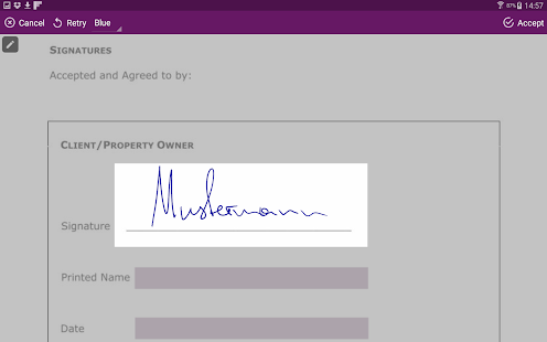 xyzmo Signature Capture Screenshot