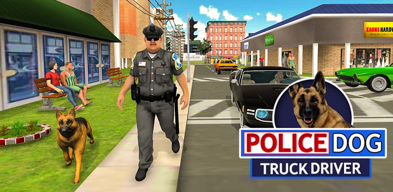 Police dog transport truck 3D