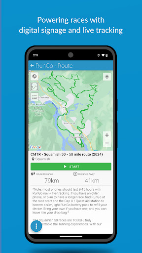 Screenshot of RunGo: voice-guided run routes