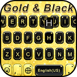 Cover Image of Скачать Золотая и черная тема клавиатуры  APK