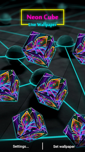 Neon cube live wallpaper Screen 3