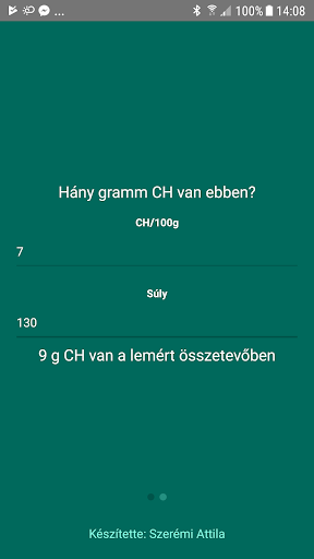 Szénhidrát számoló Screen 2