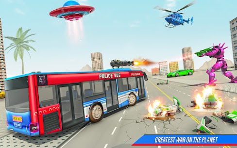 Bus Robot Car Transform War– Spaceship Robot game 4