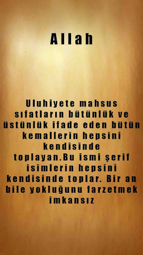 Android application EsmaülHüsna screenshort