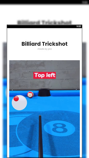 Android application Billiard Trickshots: Pro Tips screenshort