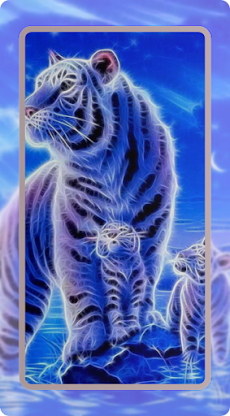 Blue Neon Tiger Wallpaperのおすすめ画像4