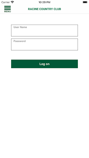 Android application Racine Country Club screenshort