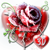 3D Ice Rose Love Theme icon