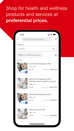 Screenshot of HealthyLife by HSBC Life