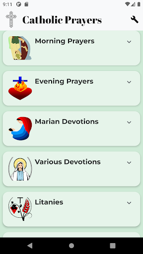 Android application Traditional Catholic Prayers screenshort