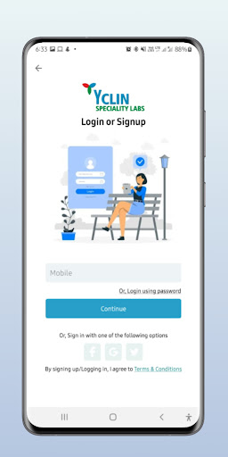 Android application Yclin Speciality Labs screenshort